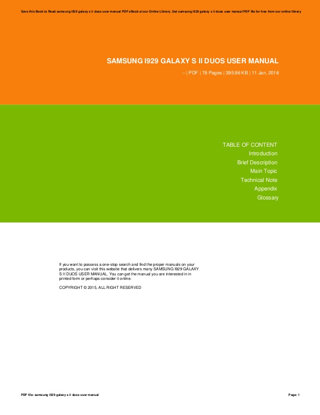 Samsung galaxy s plus manual pdf